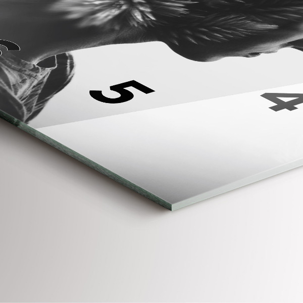 Horloge carrée en verre 'Portrait d''une femme'