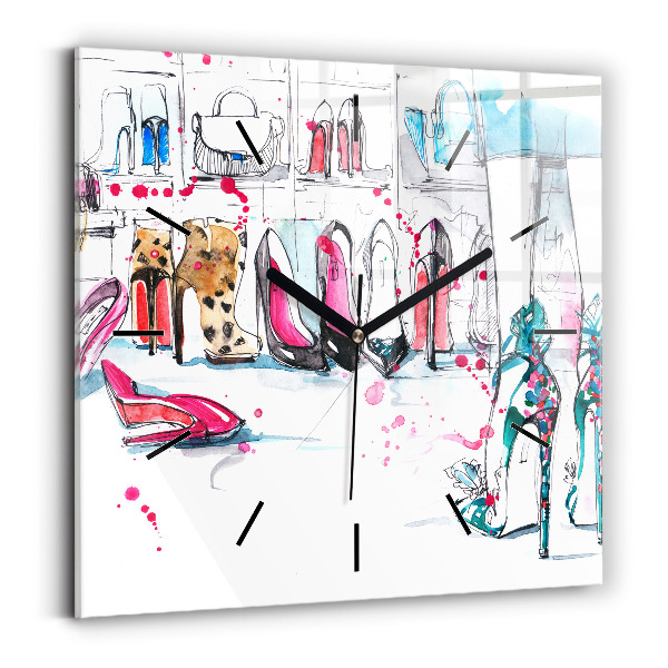 Horloge carrée en verre 'L''élément de la féminité'