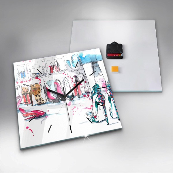 Horloge carrée en verre 'L''élément de la féminité'