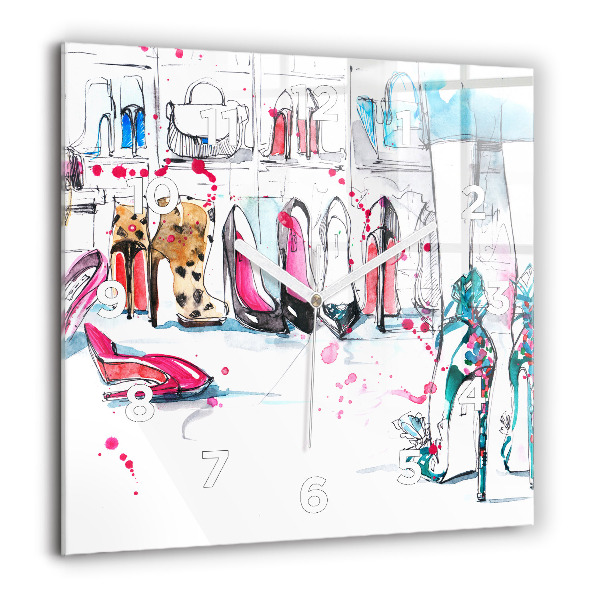 Horloge carrée en verre 'L''élément de la féminité'