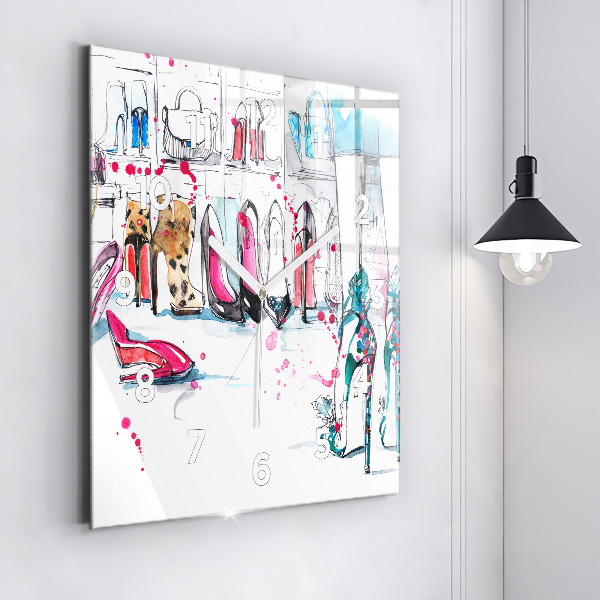 Horloge carrée en verre 'L''élément de la féminité'