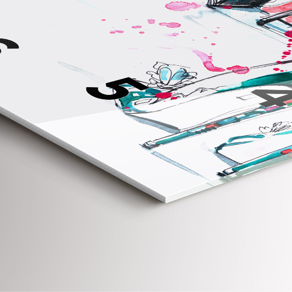 Horloge carrée en verre 'L''élément de la féminité'