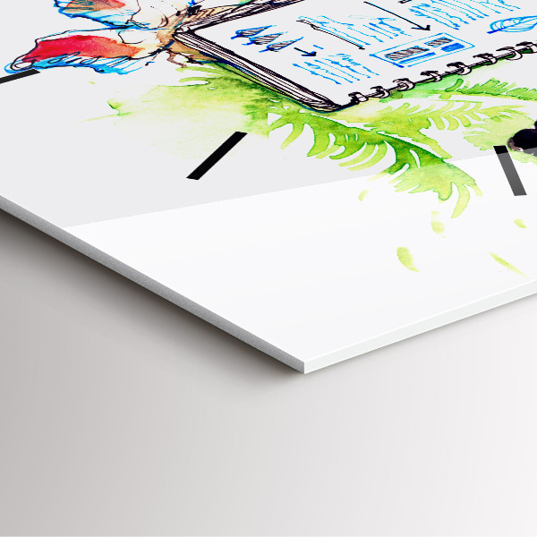 Horloge carrée en verre Zoologiste