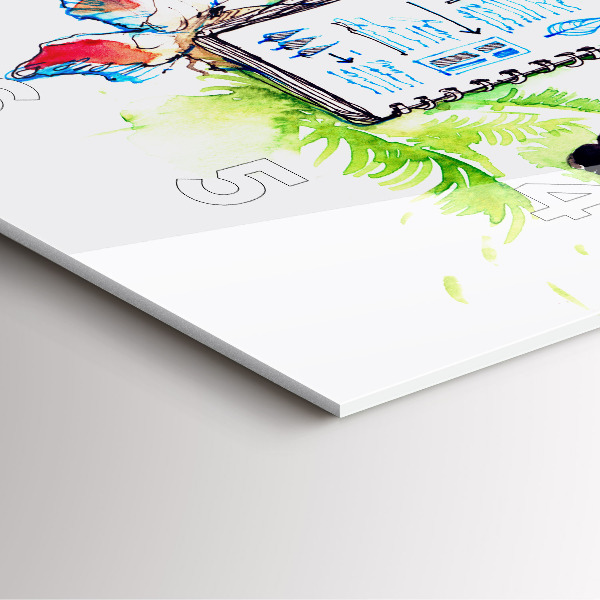 Horloge carrée en verre Zoologiste