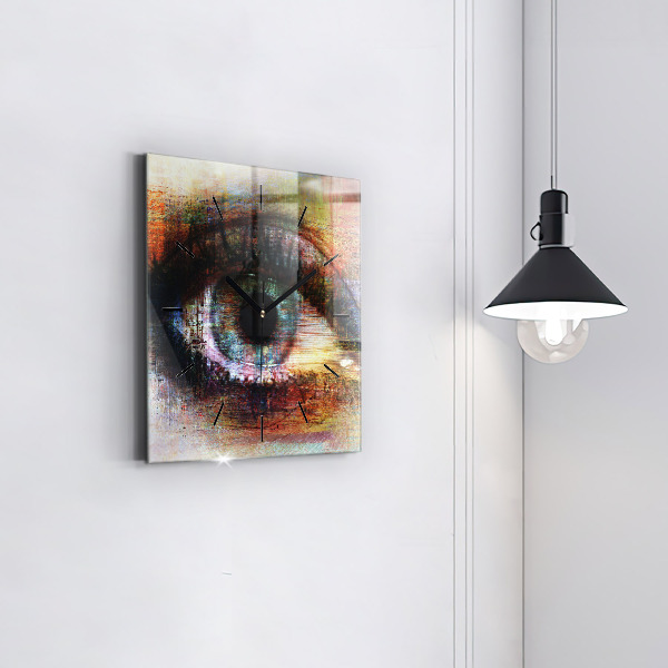 Horloge murale carrée Street Art Eye