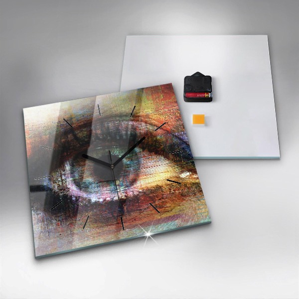 Horloge murale carrée Street Art Eye