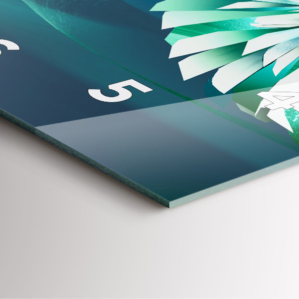 Horloge carrée en verre 'Image d''un aigle en vol'