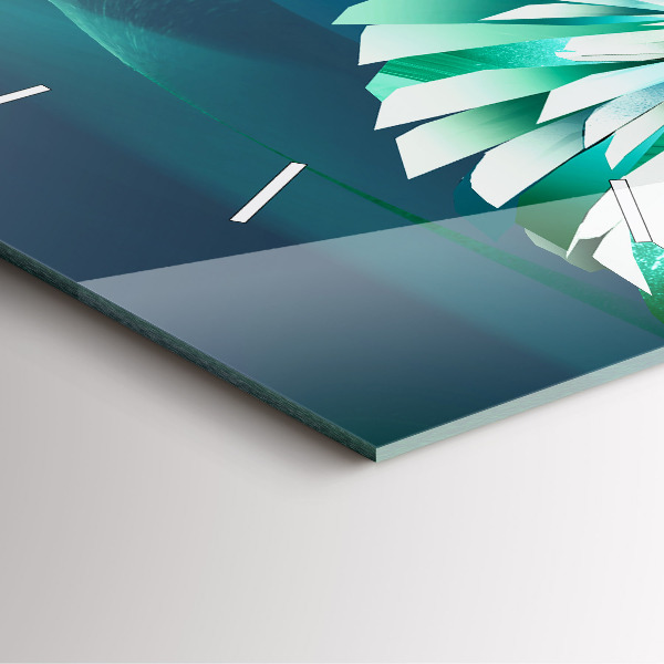 Horloge carrée en verre 'Image d''un aigle en vol'