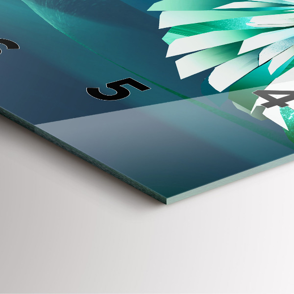 Horloge carrée en verre 'Image d''un aigle en vol'