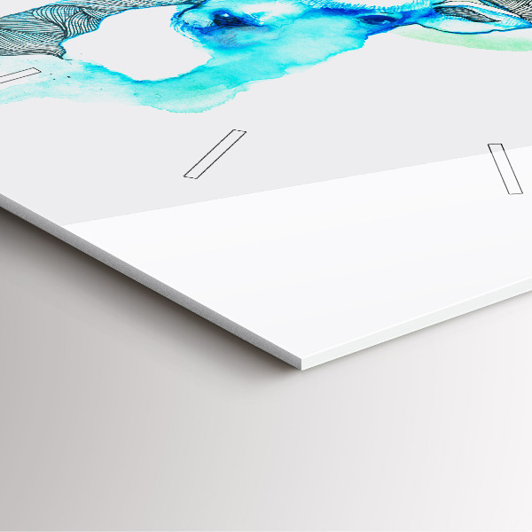 Horloge carrée en verre Illustration de cerf