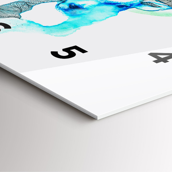 Horloge carrée en verre Illustration de cerf