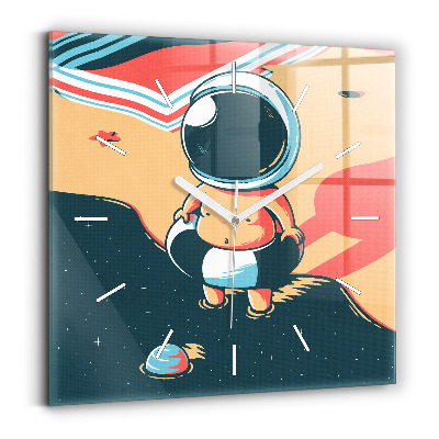 Horloge carrée en verre 'L''imagination des enfants'