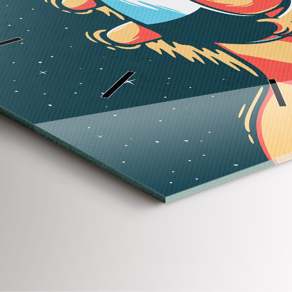 Horloge carrée en verre 'L''imagination des enfants'