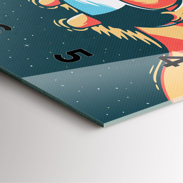 Horloge carrée en verre 'L''imagination des enfants'