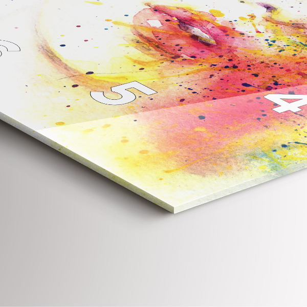 Horloge carrée en verre 'Portrait d''une femme mystérieuse'