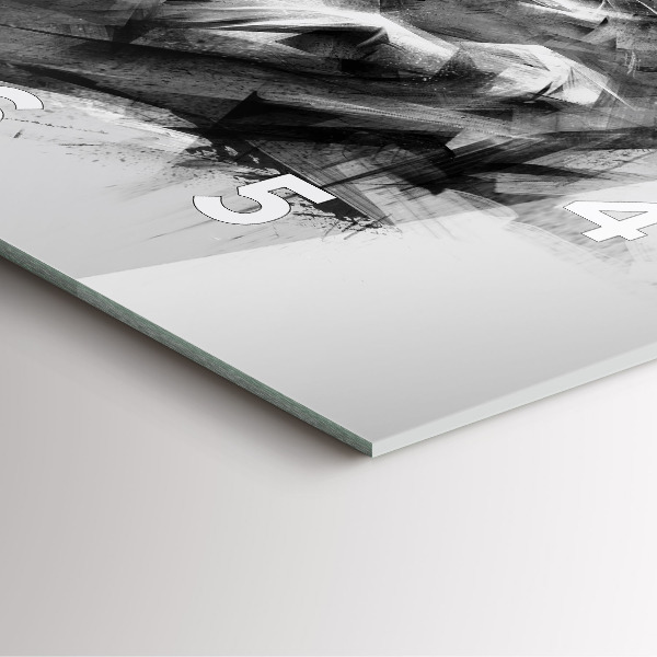 Horloge carrée en verre Lion peint