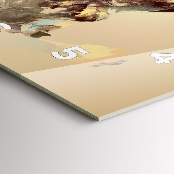 Horloge carrée en verre Hibou - un signe de sagesse