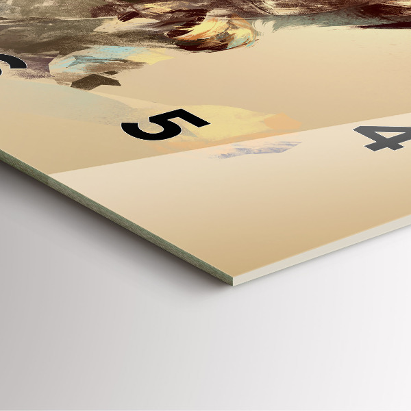 Horloge carrée en verre Hibou - un signe de sagesse