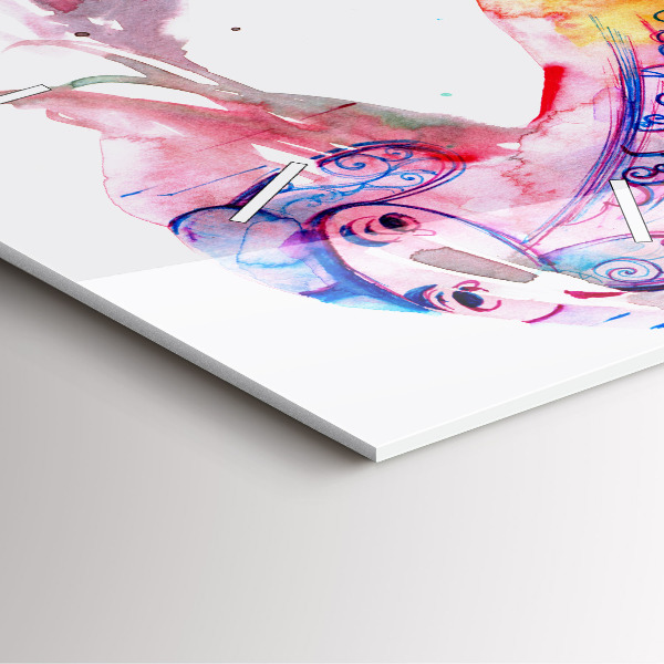 Horloge carrée en verre Deux corps, une âme