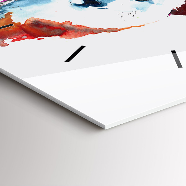 Horloge carrée en verre Le loup et la pleine lune