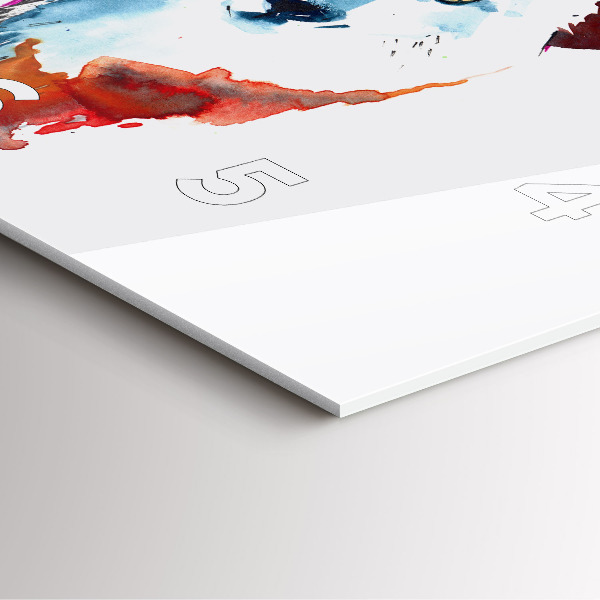 Horloge carrée en verre Le loup et la pleine lune