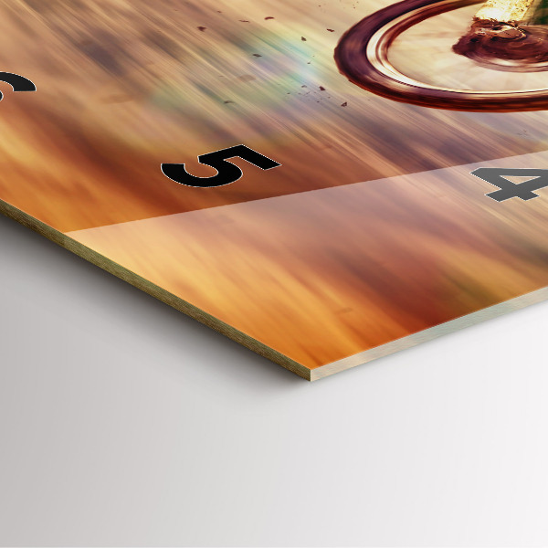 Horloge carrée en verre Motocross Enduro