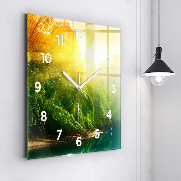 Horloge murale carrée Nature paisible