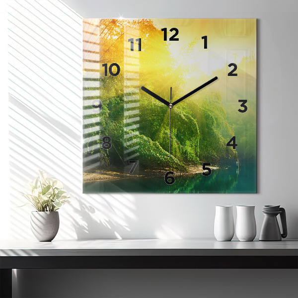 Horloge murale carrée Nature paisible