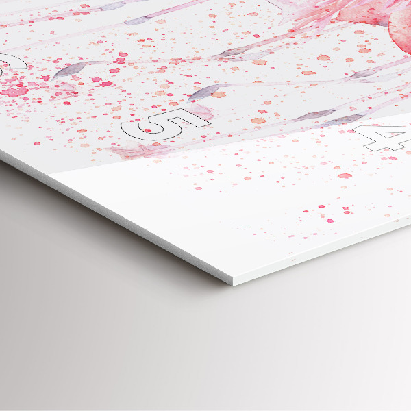 Horloge carrée en verre Un bouquet de flamants roses