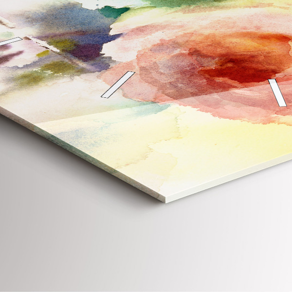 Horloge carrée en verre Visualisation de la nature