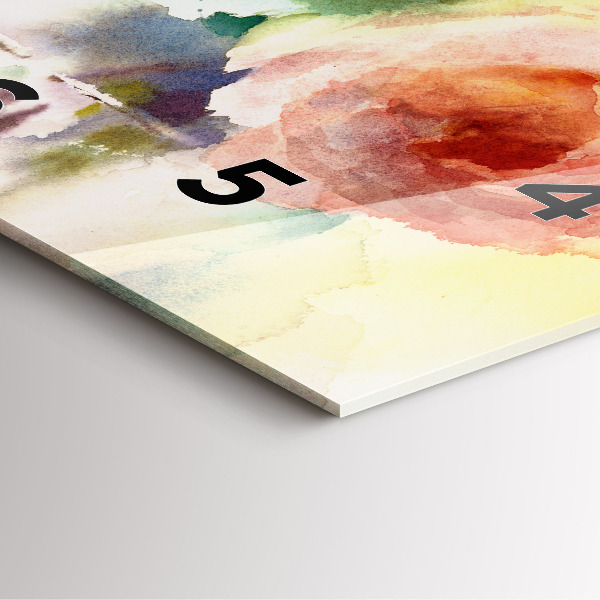 Horloge carrée en verre Visualisation de la nature