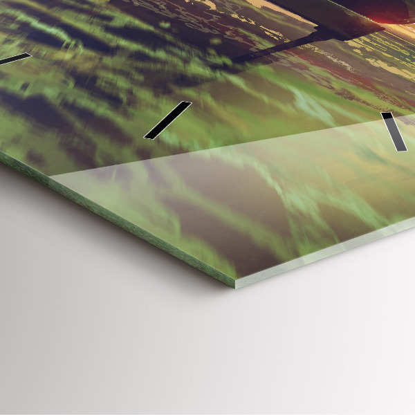 Horloge carrée en verre Concert sur la plage