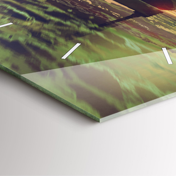 Horloge carrée en verre Concert sur la plage