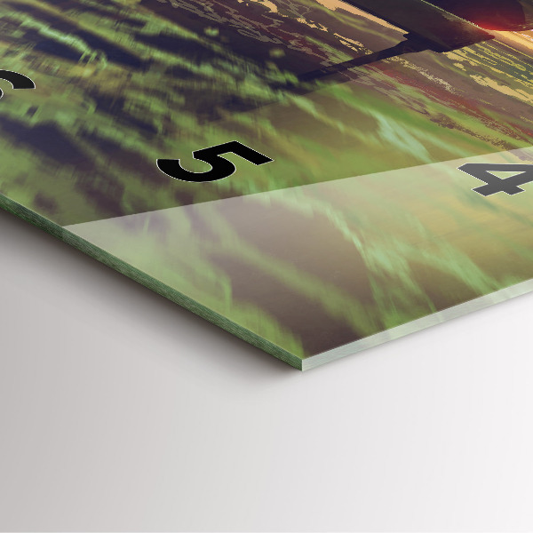 Horloge carrée en verre Concert sur la plage