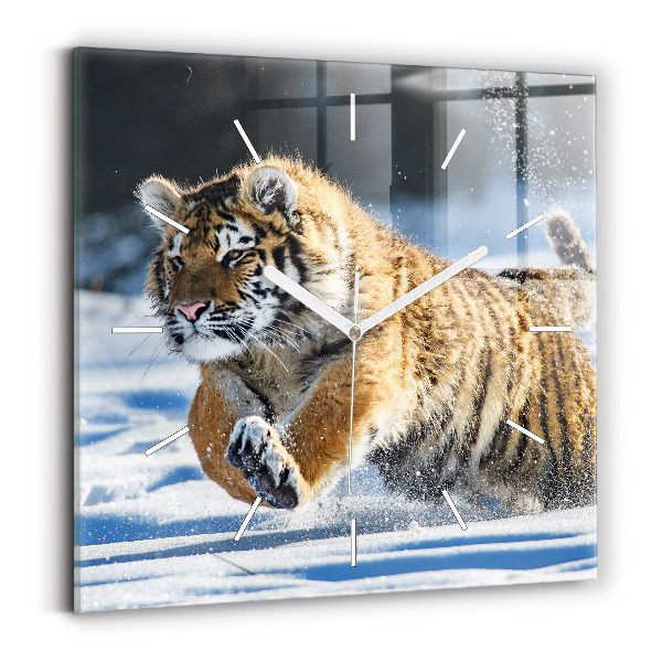 Horloge carrée en verre Un pas courageux en avant