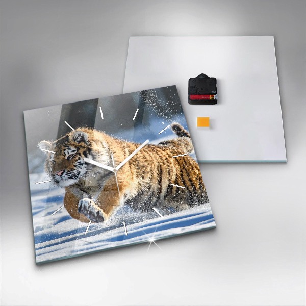 Horloge carrée en verre Un pas courageux en avant