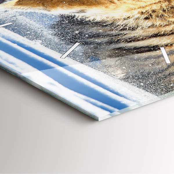 Horloge carrée en verre Un pas courageux en avant