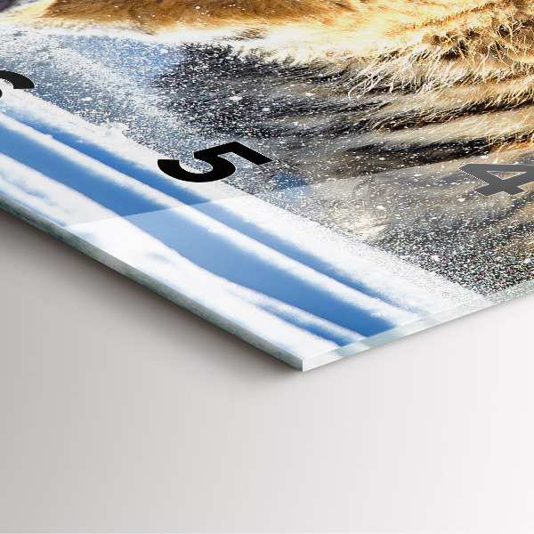 Horloge carrée en verre Un pas courageux en avant