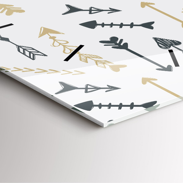 Horloge carrée en verre Motif hipster géométrique