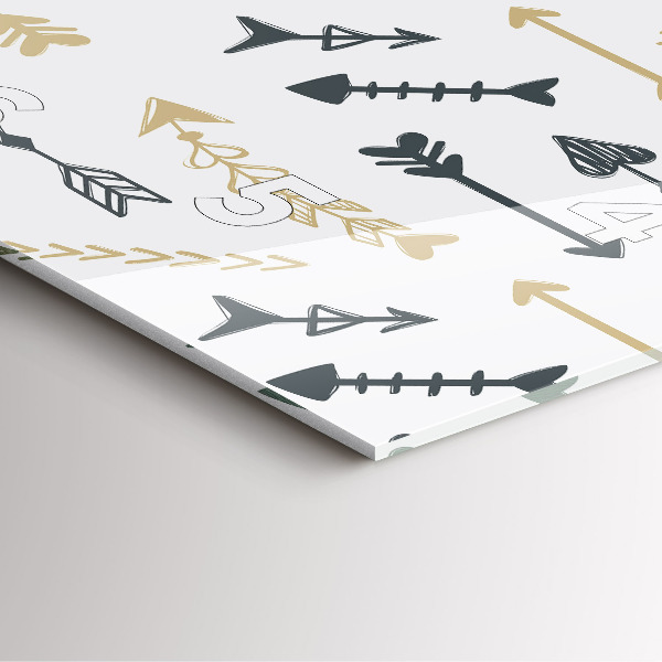 Horloge carrée en verre Motif hipster géométrique