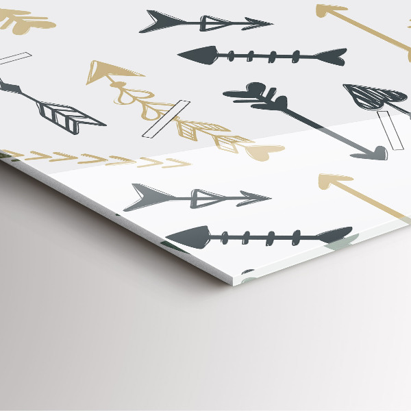 Horloge carrée en verre Motif hipster géométrique