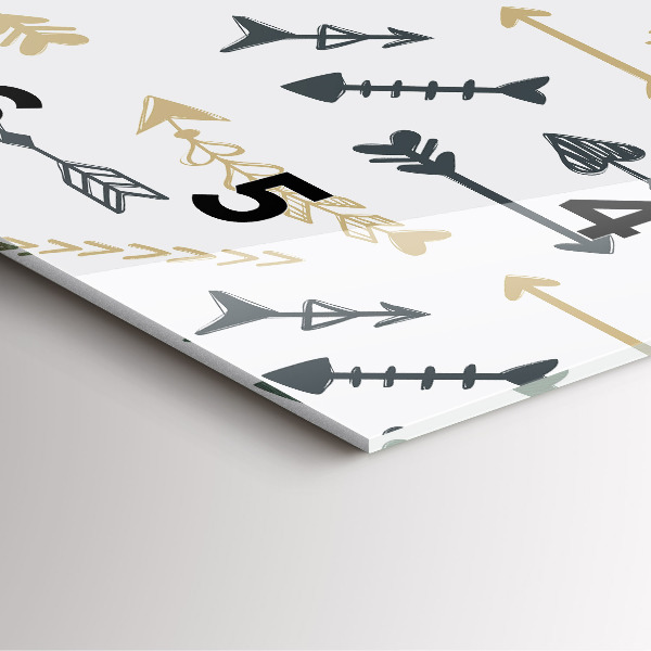 Horloge carrée en verre Motif hipster géométrique