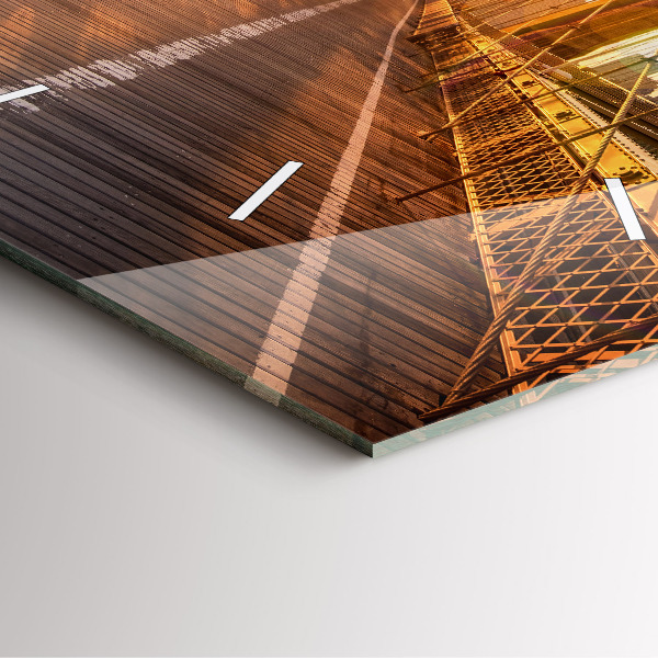 Horloge carrée en verre Pont de Brooklyn à New York