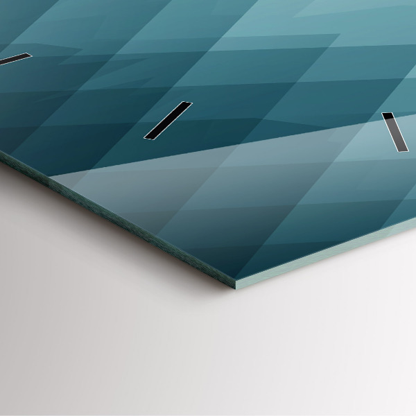 Horloge carrée en verre figures géométriques