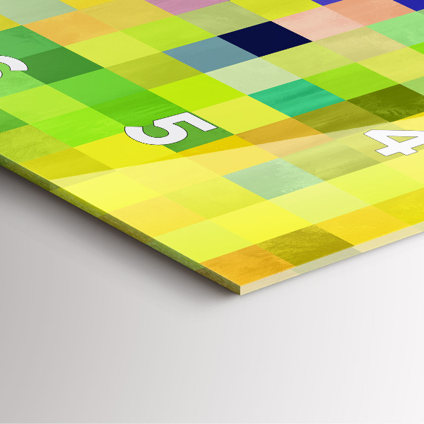 Horloge carrée en verre Composition des carrés