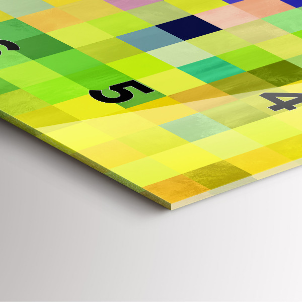 Horloge carrée en verre Composition des carrés