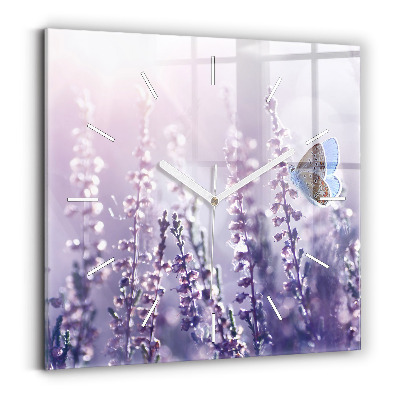 Horloge carrée en verre Abstraction