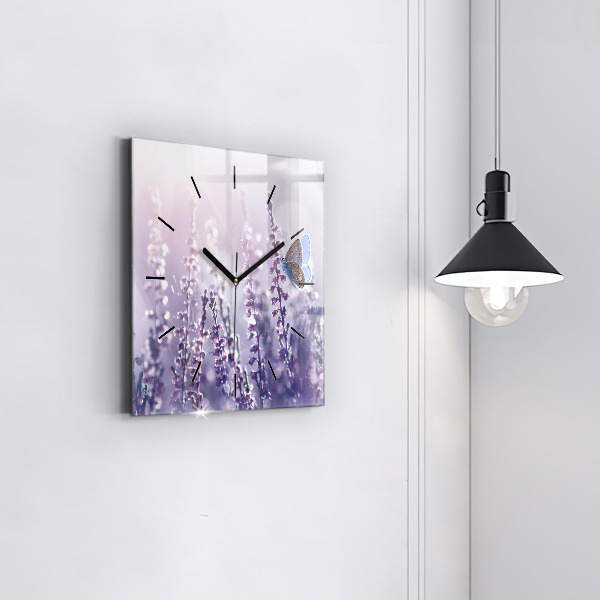 Horloge carrée en verre Abstraction