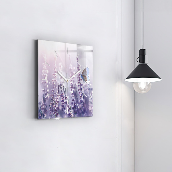 Horloge carrée en verre Abstraction