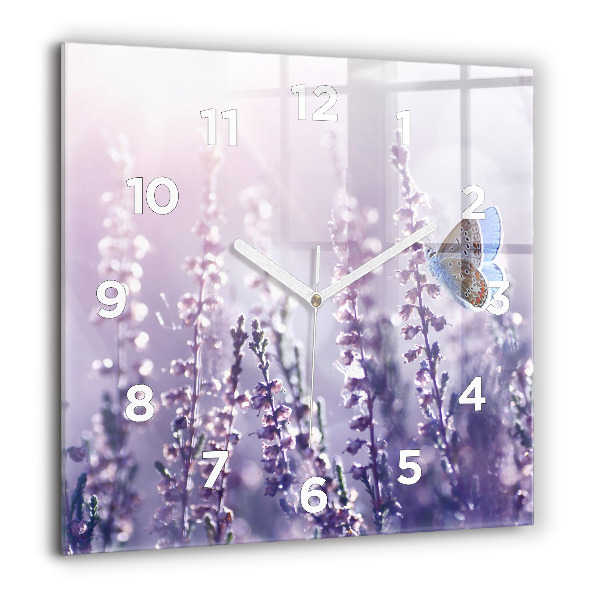 Horloge carrée en verre Abstraction